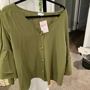 Olive green blouse